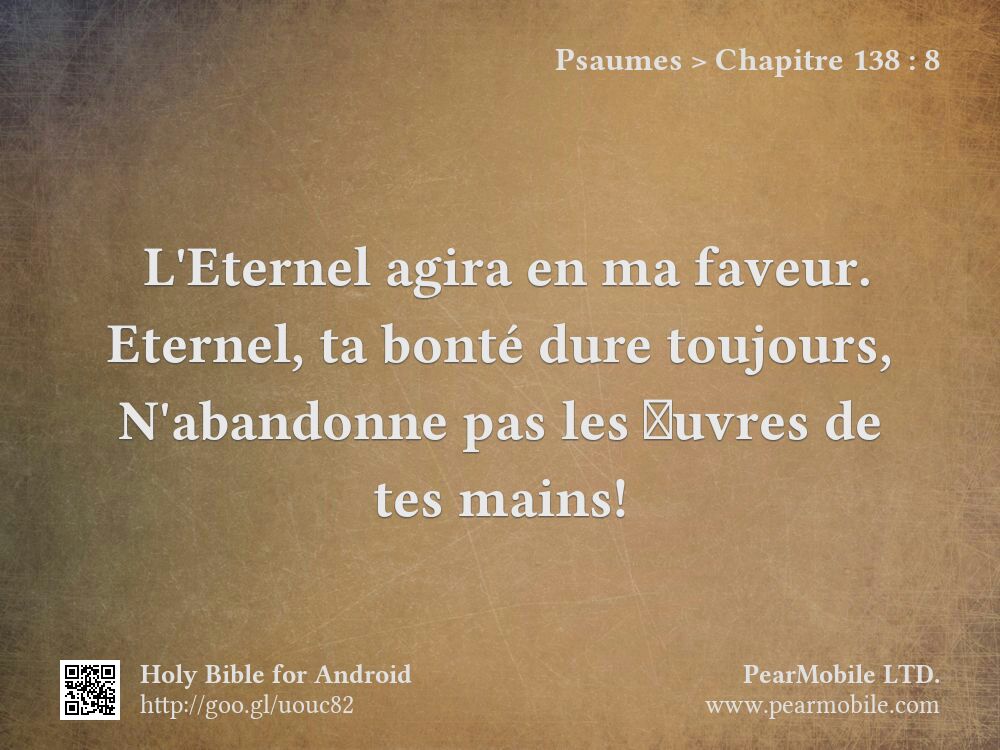 Psaumes, Chapitre 138:8